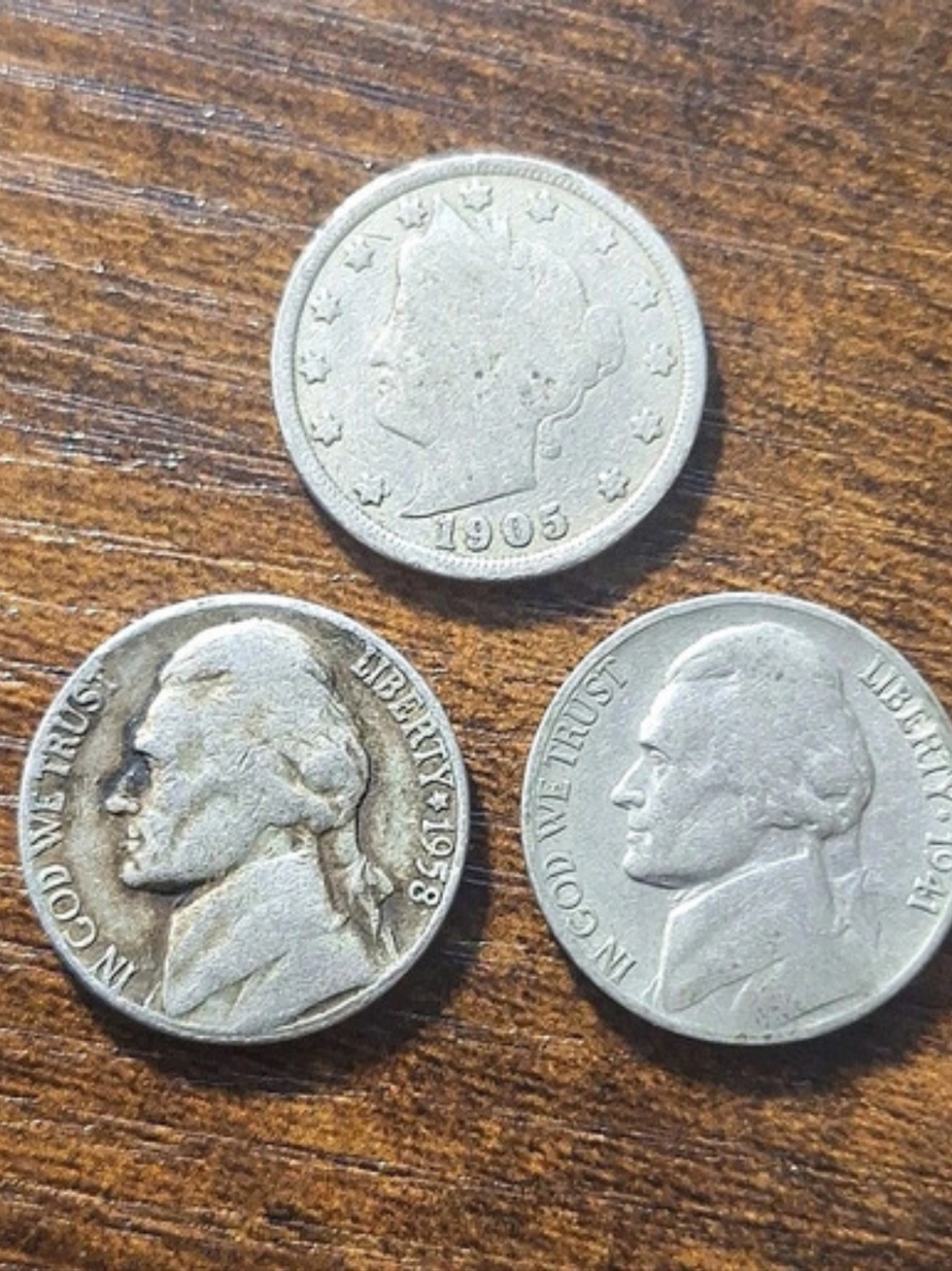 Jefferson nickel set 3-Coin U.S. Nickel Set